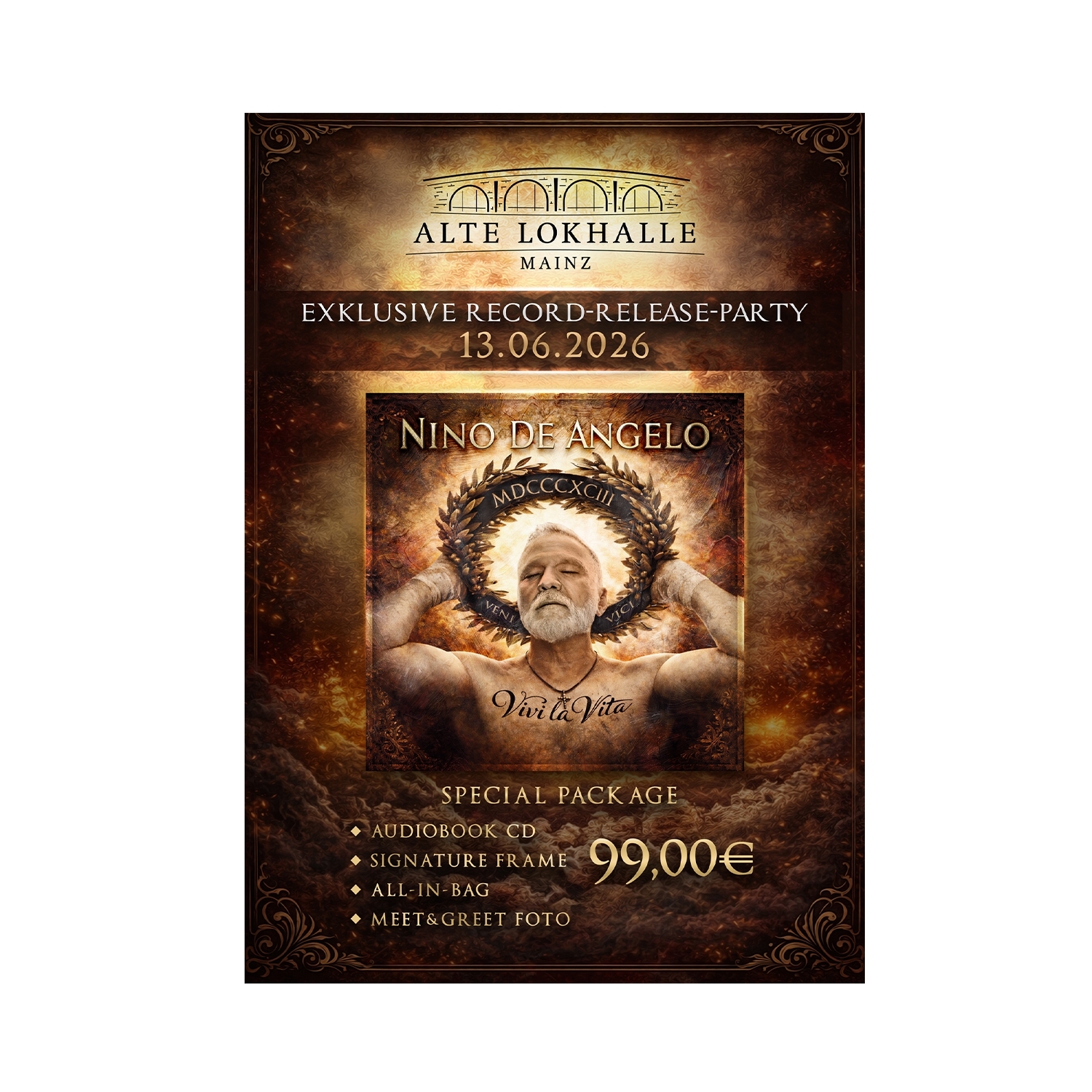 Nino de Angelo – Mainz - 13.06.2026, Ticket Bundle